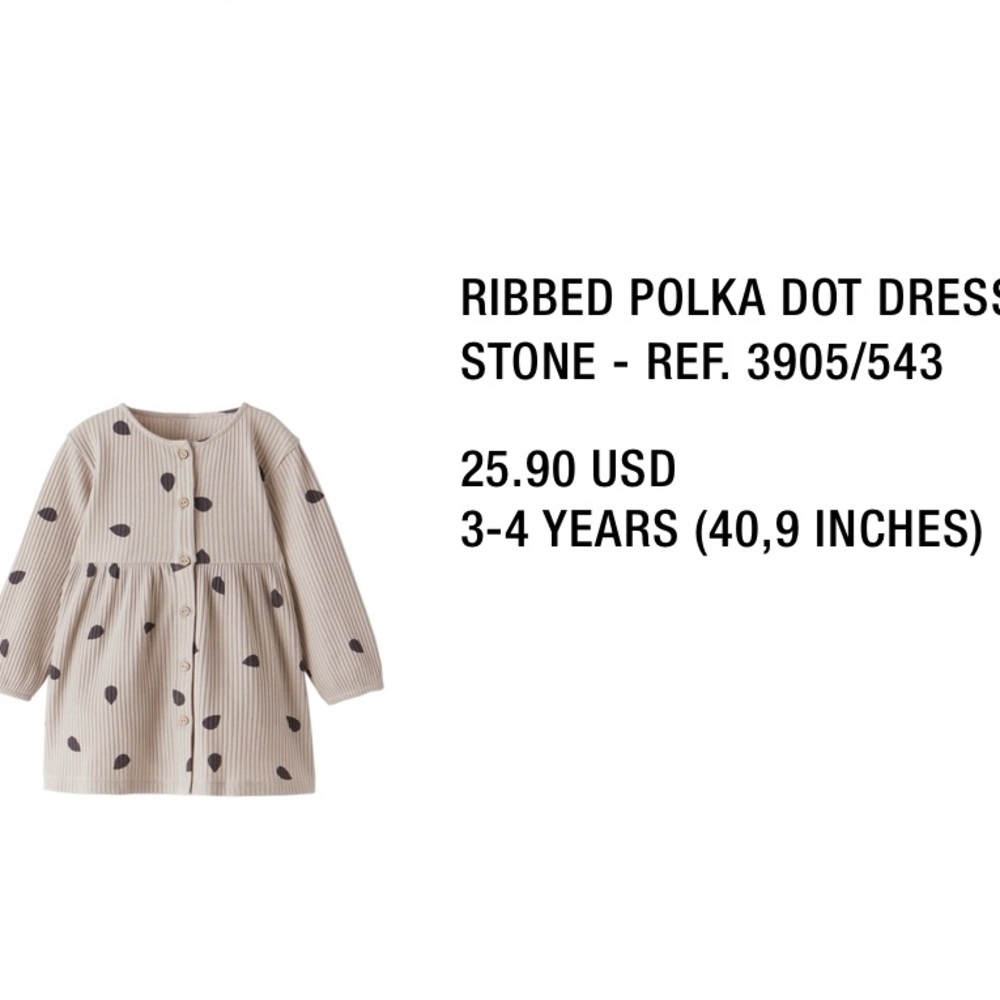 Zara dress for toddler girl fits 3-4 year olds